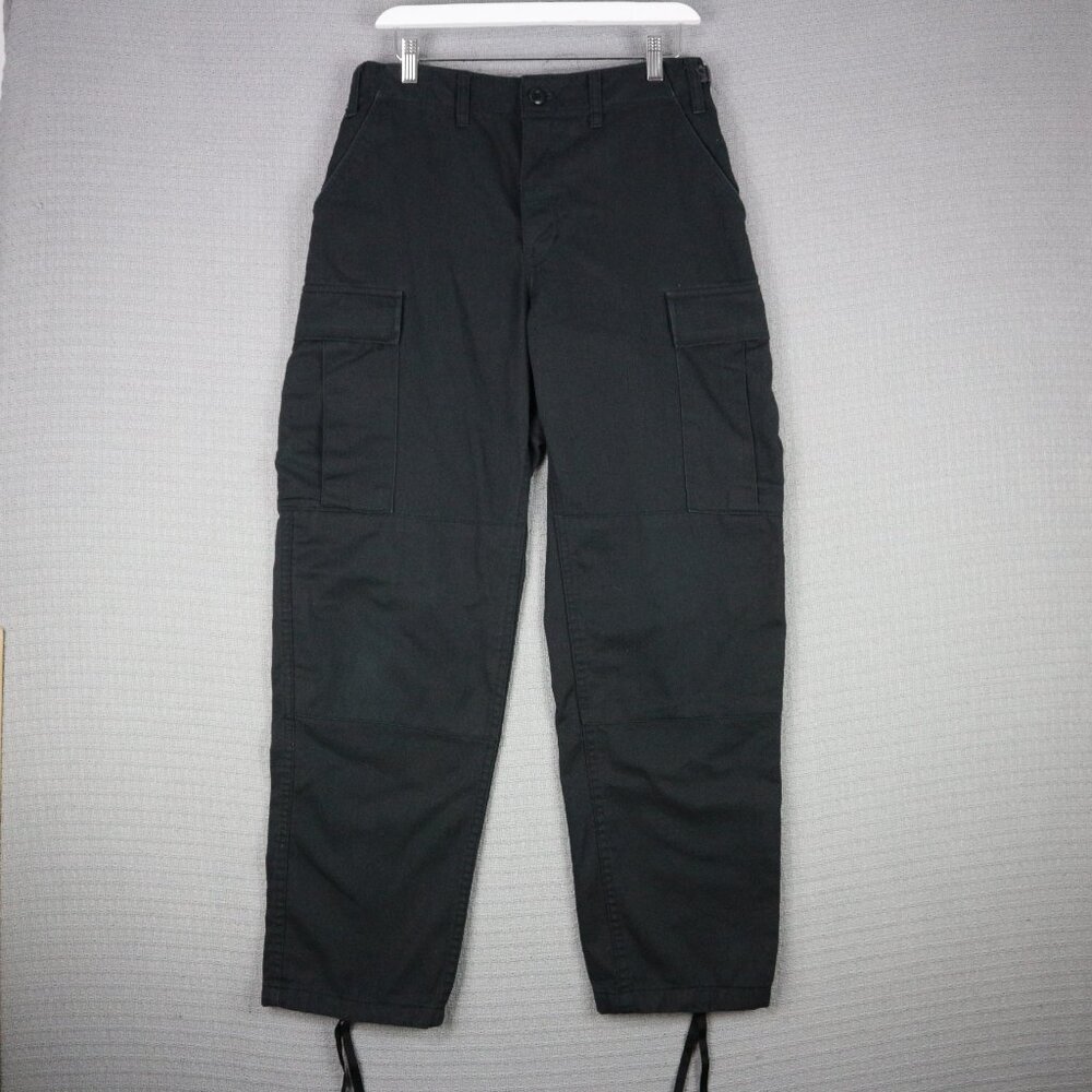Tru Spec Cotton Polyester Black Military Cargo pants 30W